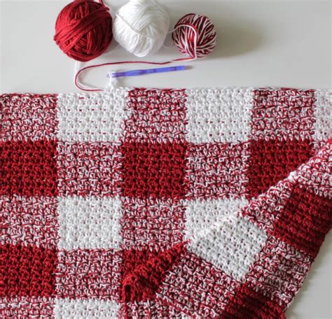 checkered blanket crochet pattern